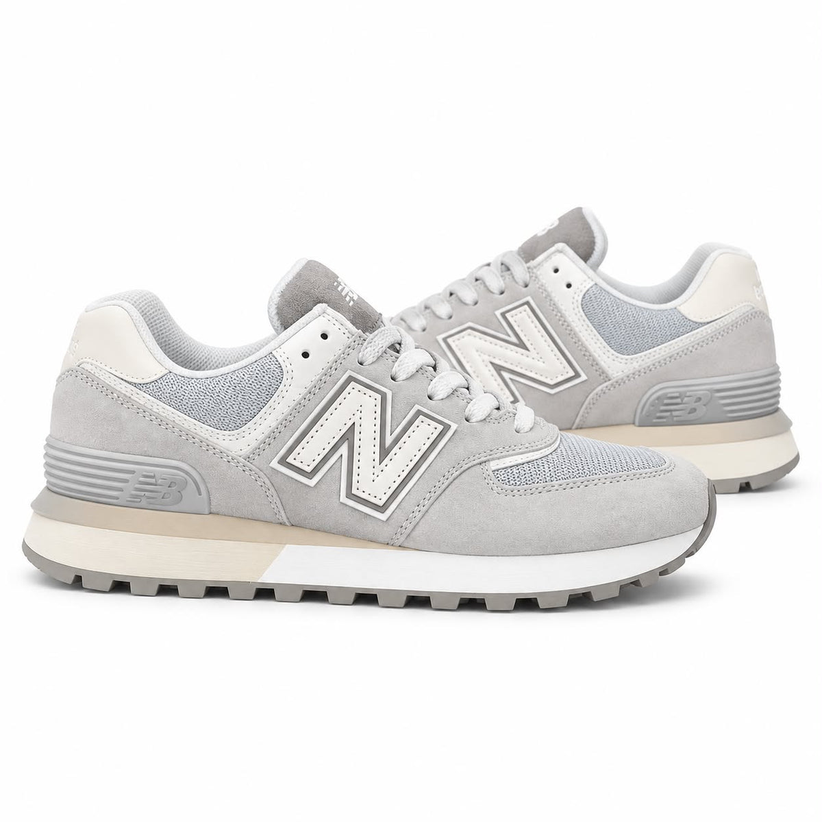 NEW BALANCA 574 DAMA GRIS BLANCO